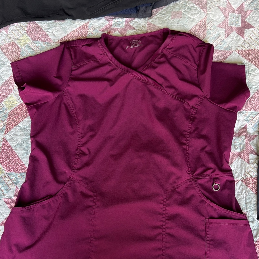 Cherokee infinity scrubs with grey bottoms